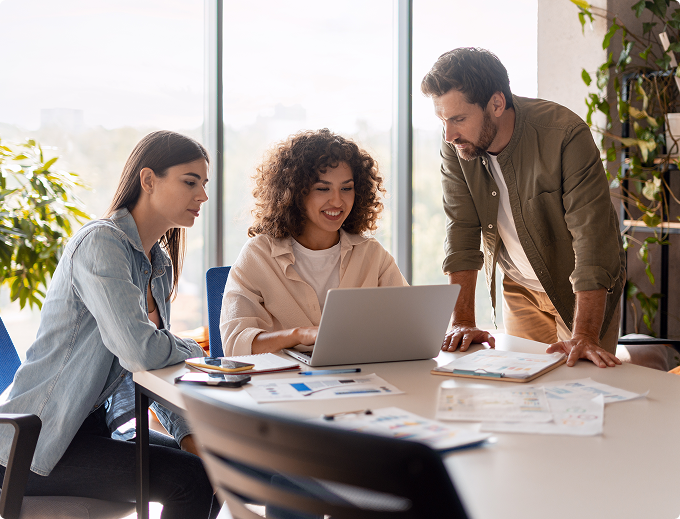 A compliance professional reviewing HMDA data on a laptop.